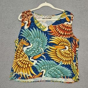 Art 4 Now Bayou Wear 2011 New Orleans Jazz Fest Pelican Side Zip Top  2XL Womens